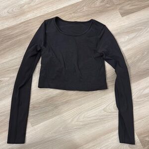 Lululemon Athletica Black Fitted Bodysuit Crop Top